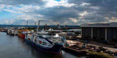 Prysmian’s Leonardo Da Vinci cable laying vessel (Credit: Port of Middlesbrough)